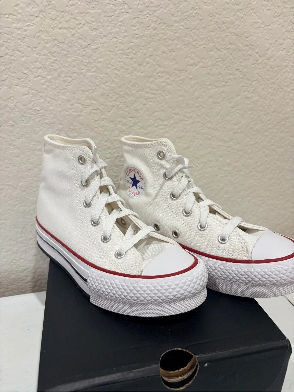 Converse 1 youth Chuck Taylor All Star High Top Platform Sneakers - White